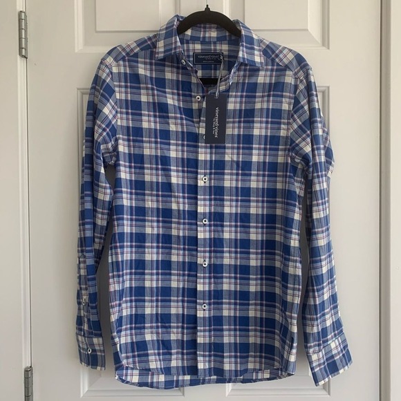 Vineyard Vines Other - Vineyard Vines Classic Fit Plaid Spread Collar Cotton Cashmere Shirt Size XS NWT